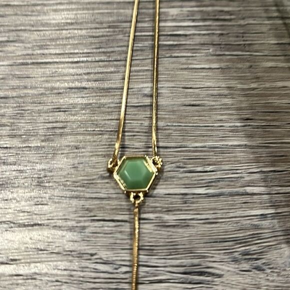 Park Lane NWOT gold and green beaded drop long necklace - Picture 12 of 12
